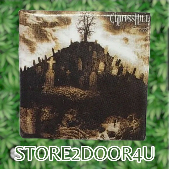 VINTAGE CYPRESS HILL 1993 Original RARE Square button Badge Pin BLACK SUNDAY - Picture 1 of 2